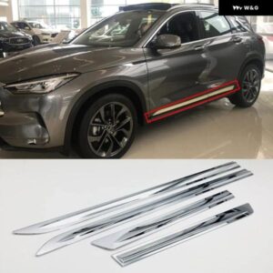 インフィニティ QX50 2018 2019 ABS クローム カーボン ドアボディモールド ドアボディ アンチスクラッチ プロテクター サイドストリップ トリム