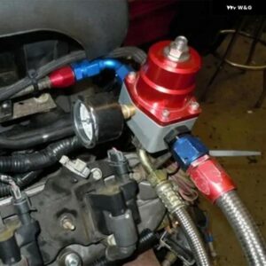 黒赤 燃圧レギュレーターキット オイル 0-100PSI ゲージ -6AN