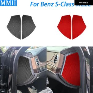 ベンツ Sクラス W222 2013-2020 カーボンフロントスロット ダッシュボード サイド パネル カバー 装飾 インテリア カーアクセサリー ステッカー