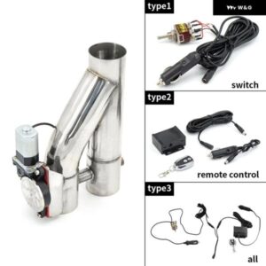 Y パイプ 電動排気カットアウトON/OFFデュアル バルブ コントローラ ー付きカットアウトダウン パイプ キット 304 ステンレス