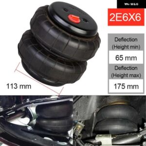2PCS-エアライドサスペンションバッグ 2E6X6 FD70-13 ダブルコンボリュートラバー