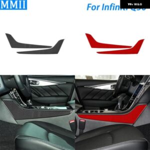インフィニティ Q50 2014-2020 カーボンセンター コンソール ギア シフト サイド パネル カバー 車内 装飾 アクセサリー ステッカー