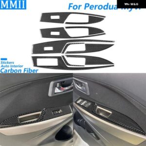 PERODUA MYVI 2017-2023 カーボンウィンドウリフトスイッチ コントロール パネル トリム カバー カー インテリア アクセサリー 装飾 ステッカー