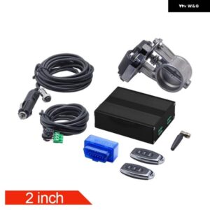 OBD2 2インチ/2.36インチ/2.5インチ/2.75インチ/3インチ真空 ポンプ 排気カットアウト電気 制御 バルブ キット リモコン とAPP 制御 付き