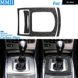 インフィニティ G37 G25 Q60 六角ハニカム カーボンセンター コンソール ギア シフト パネル トリム カバー カーアクセサリー ステッカー