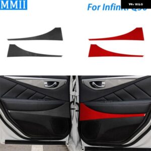 インフィニティ Q50 2014-20 カーボンリアドア パネル カバー トリム カー インテリア アクセサリー ステッカー