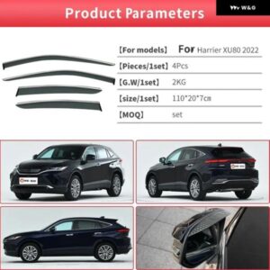 ハリアー ヴェンザ XU80 2022 ウィンドウバイザー 日ヨークシェルター 4個 サイドウィンドウガードベント日ヨークシェルター レインガードドアバイザー
