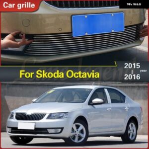 ステンレス フロントセンターレーシングメッシュ バンパー グリル ビレット グリル カバー シュコダオクタビア 2015 2016 レーシング グリル