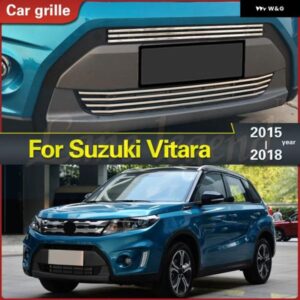 スズキ ステンレス フロント グリル トリム レーシング グリル トリム カー スタイリング VITARA 2015-2018 レー??シング グ
