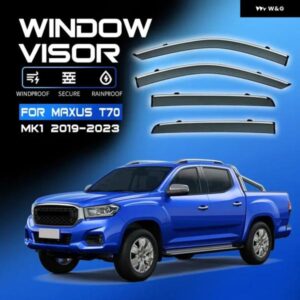 MAXUS T60 T70 T90 ピックアップウィンドウバイザー アクセサリー ブライトストリップ ディフレクター バイザー レインガード ドアバイザー ベントシェード