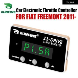 KUNFINE 車用電子スロットル コントローラ ー レーシングアクセル強力なブースターフィアットフリーモント 2011年以降チューニングパーツ