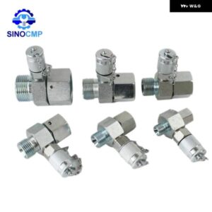 BSPP 6パック カンタンスイベルランティーテスターカップリングポイントセットティーコネクタ掘削機建設マシン