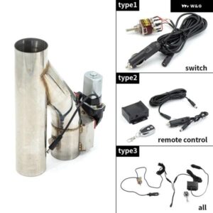 2インチ 2.25インチ 2.5インチ 3インチ Y シングル パイプ バルブ 電気排気カットアウト ON/OFF バルブ コール付き 304 ステンレス