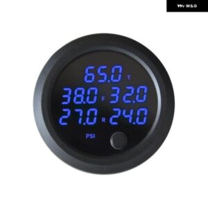 超薄型エアサスペンション圧力計2インチ 52MMエアライドメーターLED5 ディスプレイ 1/8NPTセンサー