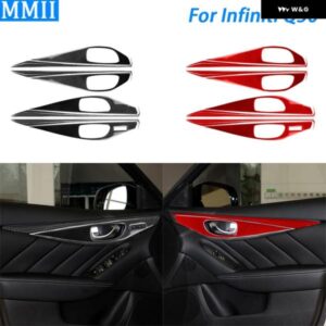 インフィニティ Q50 2014-2020 カーボンドアシートメモリ ボタン パネル カバー トリム 車内 装飾 アクセサリー ステッカー