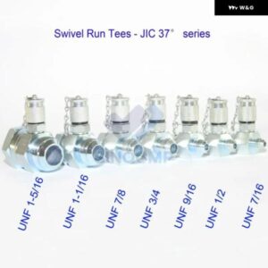 JIC37 7パック カンタンスイベルランティー 9000PSI / 600BAR カンタンティーコネクタテスターティーカップリングセット掘削機