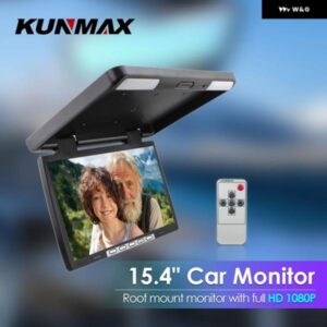ルーフモニター 液晶フリップダウンスクリーン オーバーヘッド マルチメディアビデオ プレーヤー天井ルーフ マウント ディスプレイ 15.4インチ