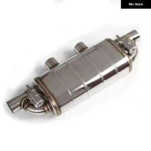 ステンレス 製エキゾーストTマフラー ダブルインダブルアウトキャタバック真空 バルブ マフラー