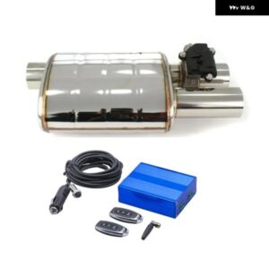 2/2.36/2.5/2.75/3インチ電気マフラーシングルインレットダブル アウトレット Hタイプマフラー ポンプ カットアウト バルブ 制御 セット
