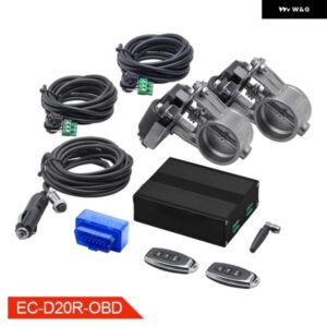 ビデオは2.02.53.0インチサイズのダブル電動排気カットアウト バルブ リモコン とアプリ付きOBD コントロール を示して