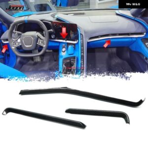 シボレー カーボン ダッシュボード パネル エア アウトレット 装飾 ステッカー コルベット C8 スティングレイクーペ 3LT Z06 2020