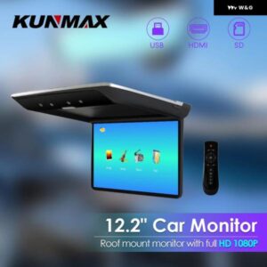 12.2インチ MP5 車ルーフモニター フリップダウン 1080P ビデオプレーヤー HD スクリーン IPS スクリーン USB SD HDMI FM オーディオ 出力ビデオ オーディオ