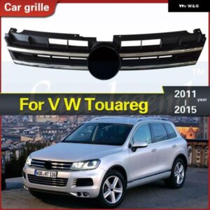 フロント バンパー アンダー グリル 吸気 グリル クローム トリム フィット VW トゥアレグ 2011-2014 ホルムアルデヒド グリル トゥアレグ 7P6 853 671E