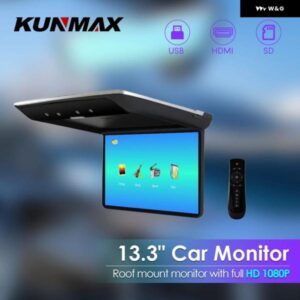 13.3インチ MP5 車ルーフモニター 1080P ビデオプレーヤー HD IPS スクリーン 160 度フリップダウン USB SD HDMI FM オーディオ 出力ビデオ オーディオ 入力
