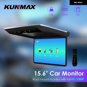 15.6インチ車ルーフモニター TV フリップダウン 1080P ビデオ HD スクリーン MP5 プレイヤー IPS スクリーン 16 色 周囲光 USB SD HDMI FM