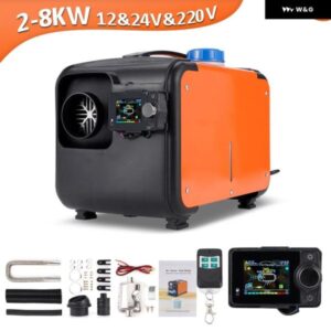 ディーゼル ヒーター 2/8KW 12V 24V 220V オールインワンマシン パーキング ヒーター BLUETOOTH オレンジ水平 トラック ボート RV ヒーター