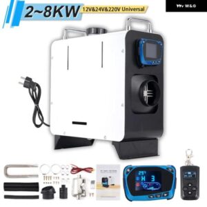 2-8KW ディーゼルエアヒーター 液晶 パネル と リモコン ポータブル 低 パーキング ヒーター 高速加熱ノイズ トラック RV トレーラー