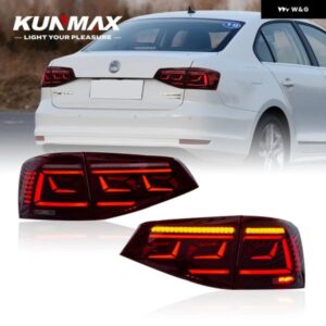 テールライト 実現のペア VW ジェッタ 2015-2018 LED ブレーキ流れる水プラグアンドプレイテールランプ テールライト