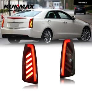 ペアテールライト 初代 キャデラック ATS 2014-2017 ブレーキ流れる水プラグアンドプレイテールランプ テールライト