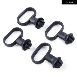 4個 汎用 ブラック ラバー 5.5X4.1 CM フロント マッドガード スピード メーター ケーブル ガイド ホルダー オートバイ バイク