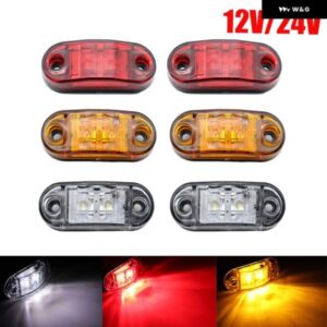 2個 12V 24V LEDサイド マーカーライト トレーラー トラック キャラバン サイドクリアランス マーカーライト ランプ LEDローリー アンバー レッド ホワイト