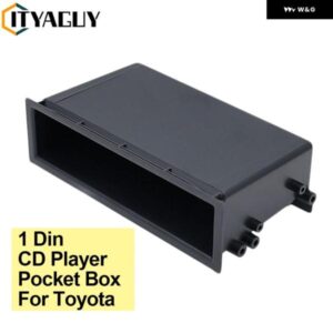 1 DINカー ステレオ ラジオ リフィッティング ダッシュボード 収納 ボックス キット 汎用 カーCDプレーヤーダッシュ トリム ポケット ボックス トヨタ