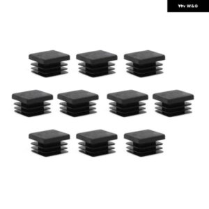 10個 1インチ角管穴プラグ プラスチック エンドキャップ 1X1インチ チューブ インサートグライド