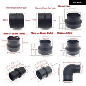 42/60/75/90MM 車用ヒーターダクト レデューサー ホース チューブ L型コネクタ ヒーターダクト パイプ ジョイナー コネクタWEBATO EBERSPACHER