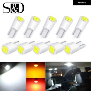 10個 W5W T10 3030 LED 車用シグナルライト 168 194 電球 パーキングドアドームランプ サイドクリアランスライト 室内灯 オート 12V