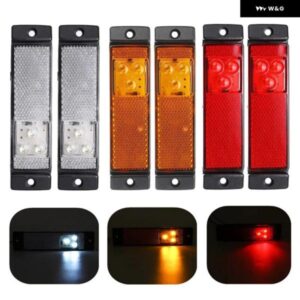 1/2個 12V/24V 3LED サイド マーカーライト テールライト クリアランス ウィンカー リフレクター リア インジケーター ランプ トラック トレーラー