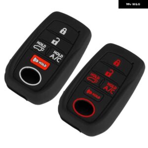 2個 5 ボタン 車リモートキーフォブカバー ケース トヨタ RAV4 プリウス プライム 2014-2018-22 8990H42380 HYQ14FBX