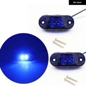 2個 12V 24V LED サイド マーカーライト 車アウターライト ハザード テールライト オートトレーラーライト トラック 大型 トラック ランプ ブルー