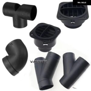 42MM/90MM/60MM/75MM エアベント ダクト T Y L ピース エルボ パイプ アウトレット 排気コネクタ ジョイナー WEBASTO ディーゼル パーキング ヒーター