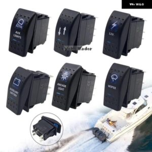 12/24V 防水 LED カースイッチ ボート トラック ライト トグルスイッチ バー スタイル ブルー トグルロッカー リバース リアライトスイッチ X 1