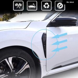 35CMペア 車フェンダー サイド エアベント カバー トリム 改良カーボン ブラックフェンダーサイドギル 汎用 エアベント 装飾 スティック