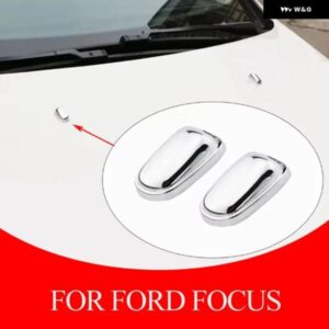 2個 フォード フォーカス 2 MK2 3 4 MK3 MK4 クローム スプリンクラーヘッド ウォータースプレーノズル ワイパー ウォータージェットカバー ステッカー