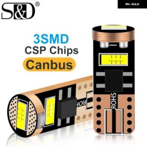 2個 T10 LED W5W LED 電球 CSPチップ 168 194 5W5 カーアクセサリー クリアランスライト 読書灯 オート 12V 6000K ホワイト CANバス