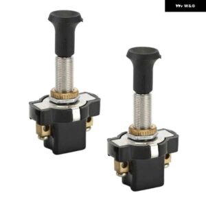 2個 12V 20MM ネジ マウント 電気自動車 汎用 オンオフ プッシュ プルスイッチ
