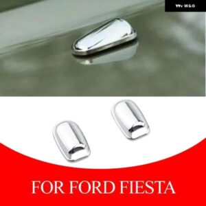 2個 ABS オートウォータースプレーティム フロントガラス ワイパー スプレージェットノズルカバー フォード フィエスタ 2009-2015 カーアクセサリー