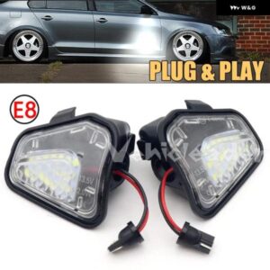 2個 LED パドルライト アンダーサイドミラー ランプ VW フォルクスワーゲン ジェッタ 10-15/EOS 09-11/ パサート B7 2010~/CC 09-12/シロッコ 09-14